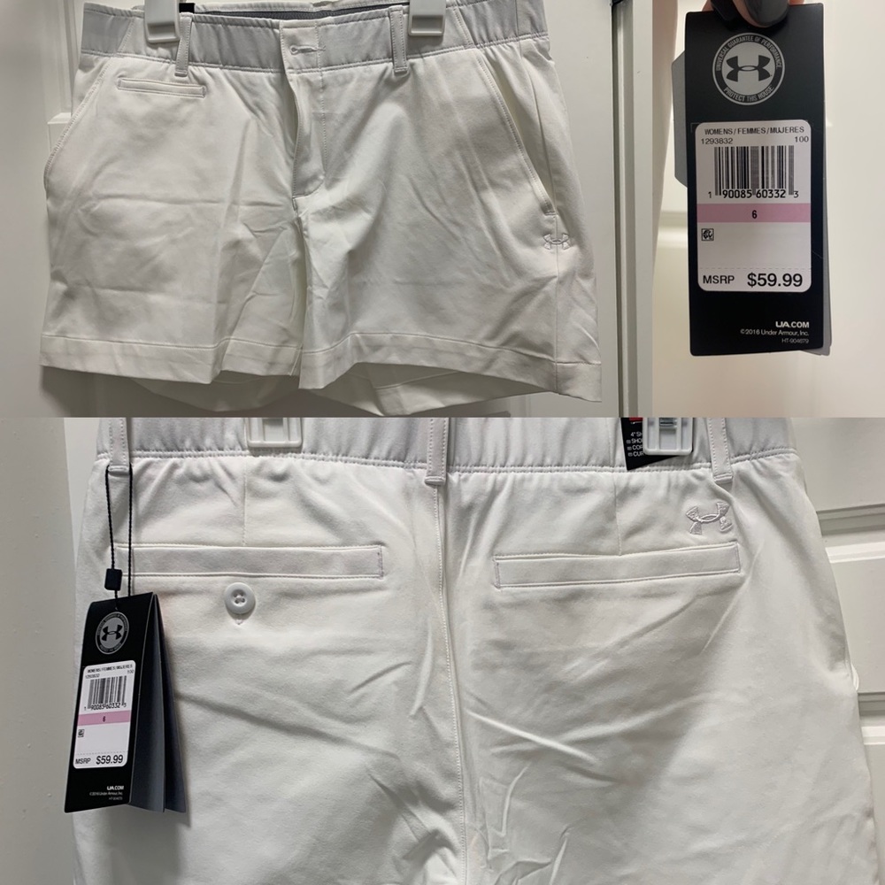 White athletic/dry fit short